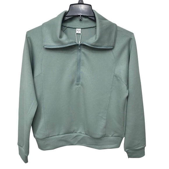 Women's Size Small 2-Piece Athletic Set 1/2 Zip Pullover & Wide Leg Pants Luxe - Picture 7 of 14